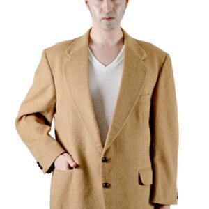 Tailors Row 100% Camel Hair Men's Jacket Size 44 Blazer Sportcoat